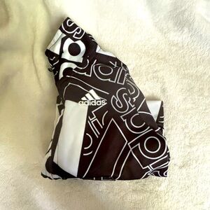 Adidas Black and white full zip jumper